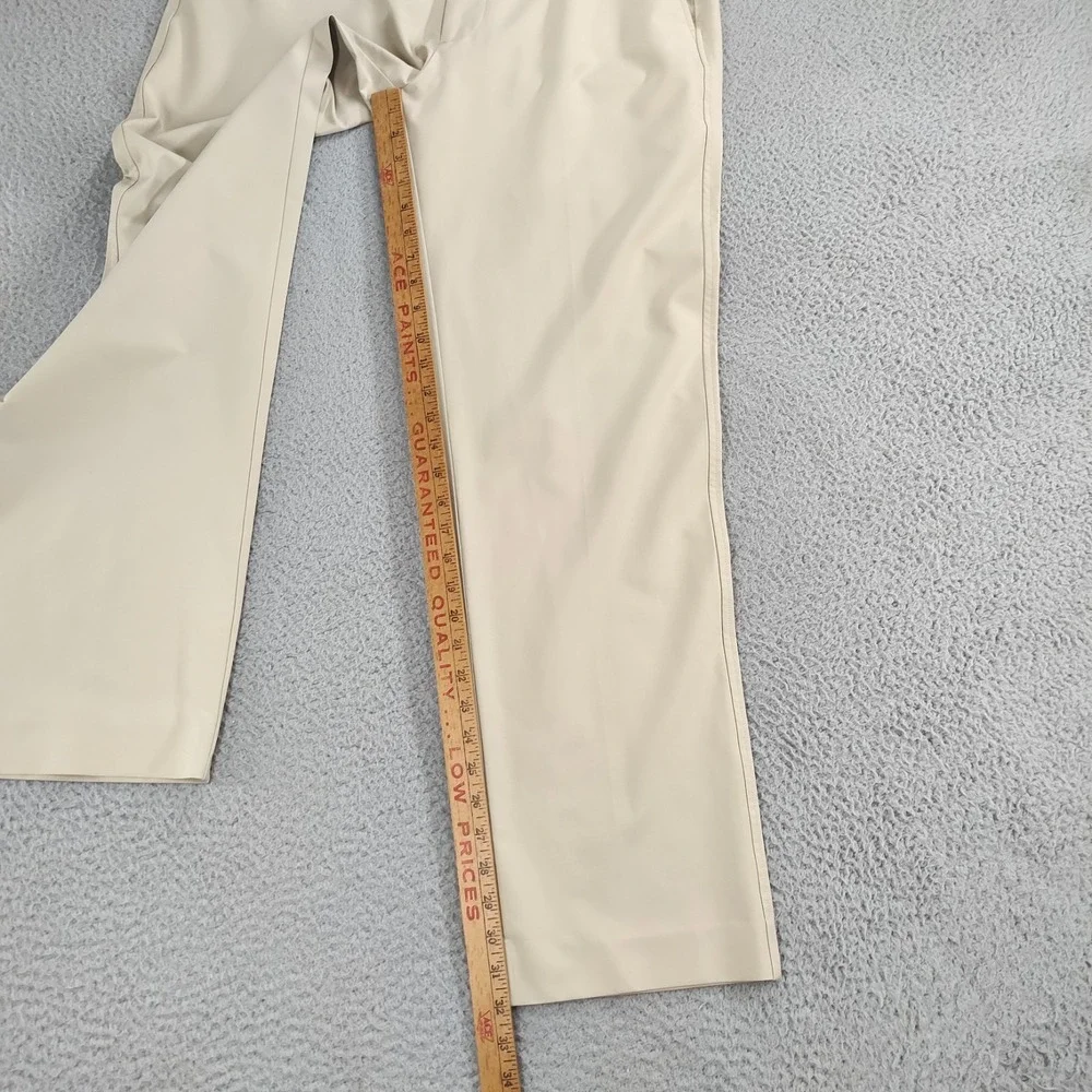 Footjoy Golf Pants Men 36x32 Beige Outdoor Stretch Performance Flat Front Preppy